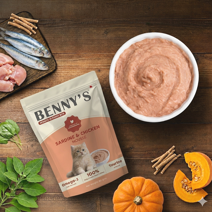 Sardine Fish & Chicken Mousse Wet Cat Food – 80g