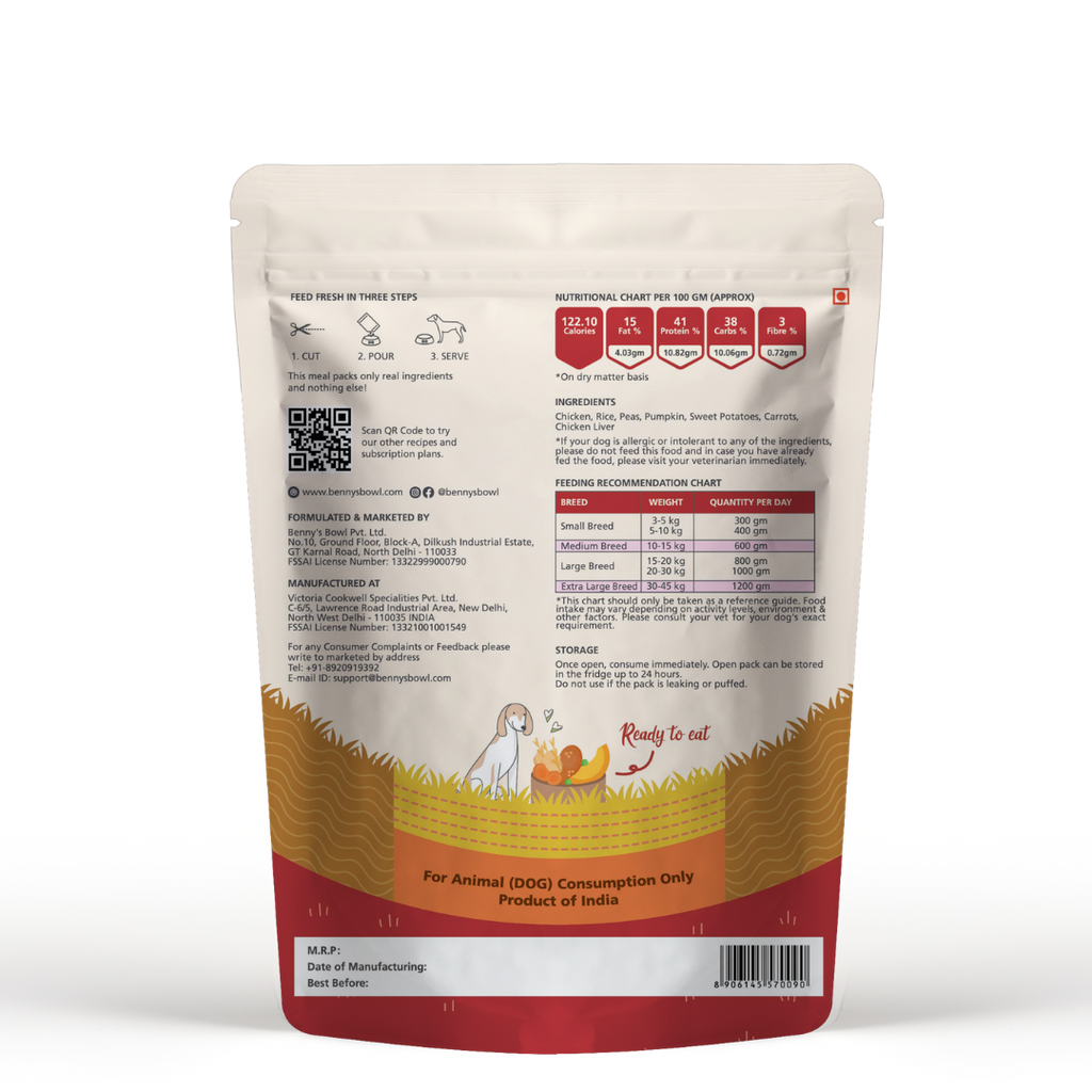 Benny's Bowl Fresh Dog Food | Chicken & Rice – Benny’s Bowl
